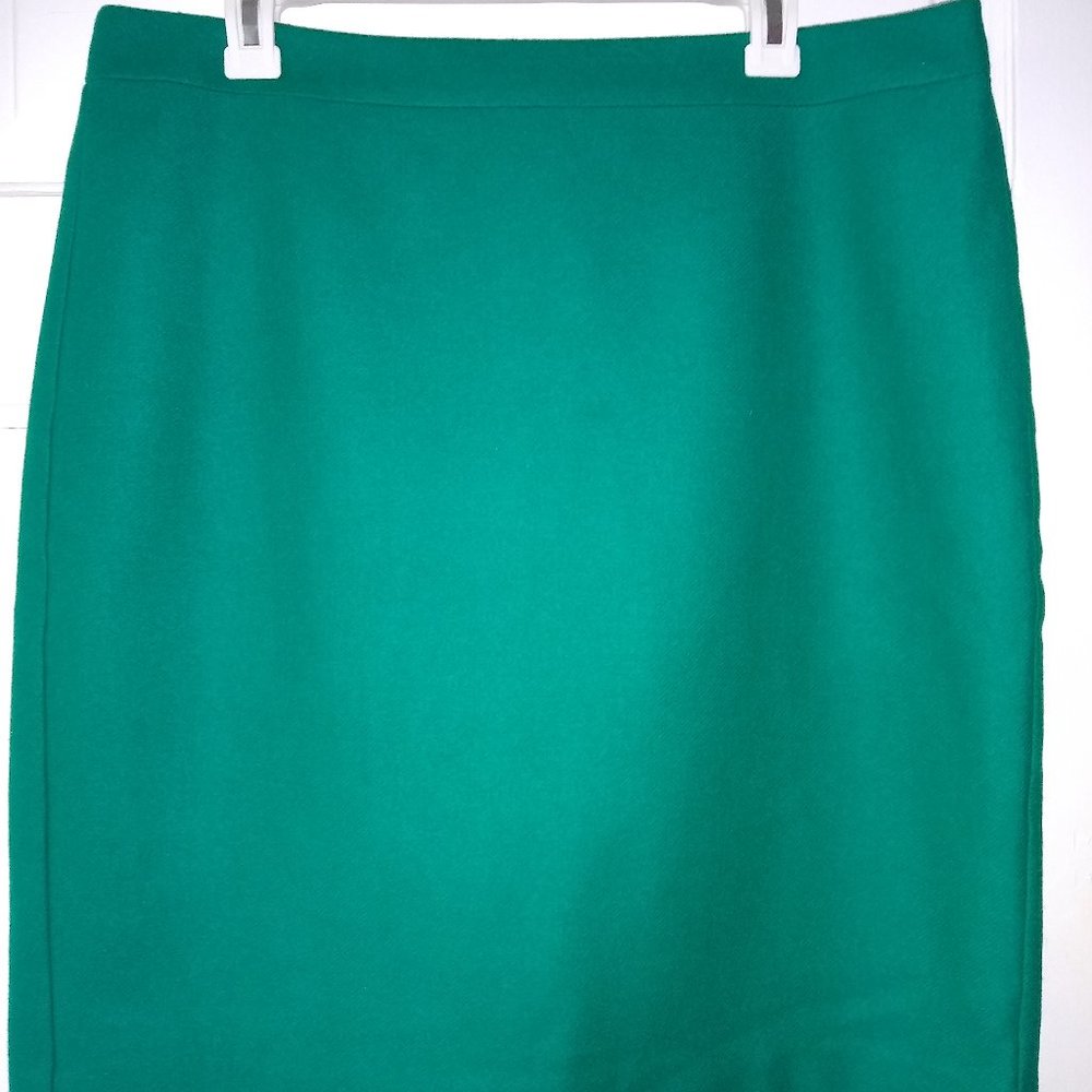 J. Crew No. 2 Pencil Skirt, serge wool, size 14